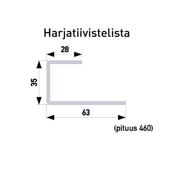 Mitoituskuva Harjatiivistelista Rivikatto